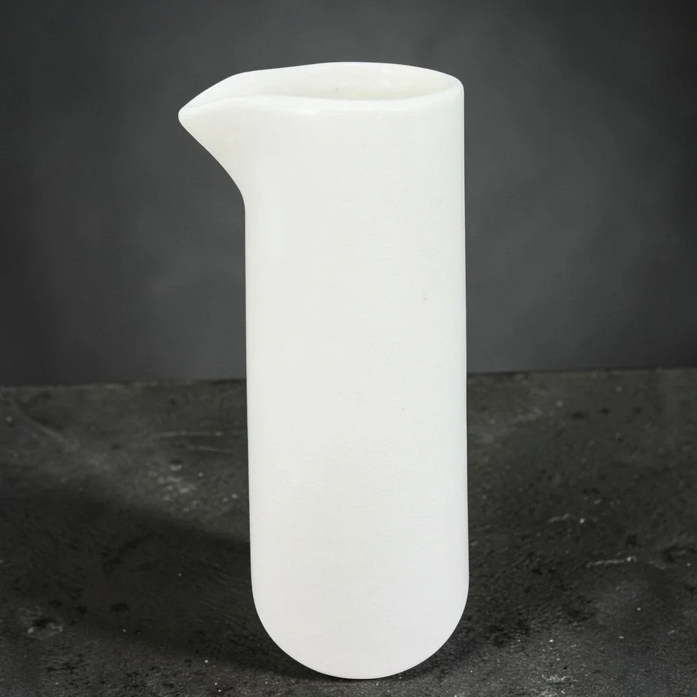 HomArt Ceramic Sake Set Cream White Crackle Glaze Carafe‎ 4 Cups Made in Vietnam